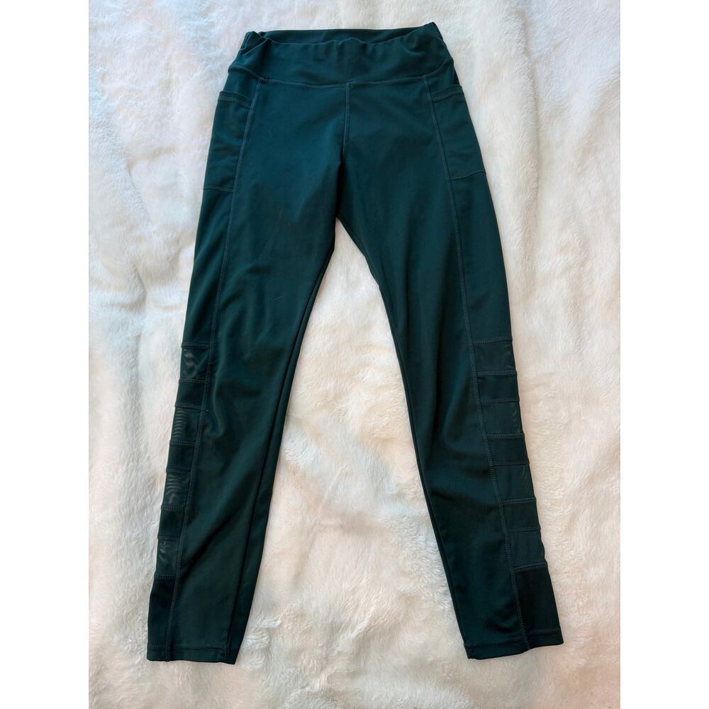 Dark Green Leggings with Side Pockets